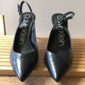 Black Calvin Klein Slingback Pumps